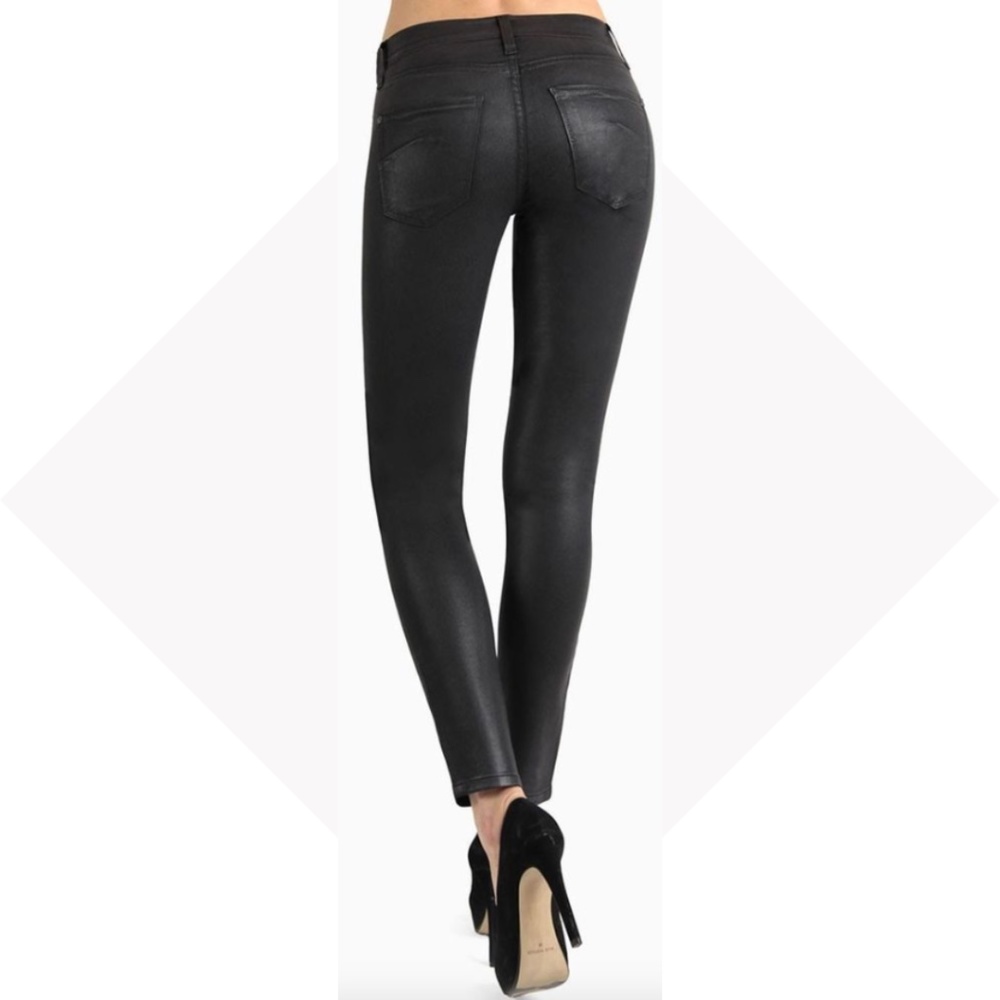 James Jeans Twiggy Z Coated Leather Like Skinny Blue/Black Size 24 NWT - Picture 4 of 16
